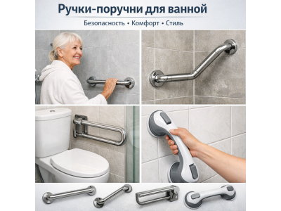 Ручки-поручні для ванної: безпека, комфорт і стиль