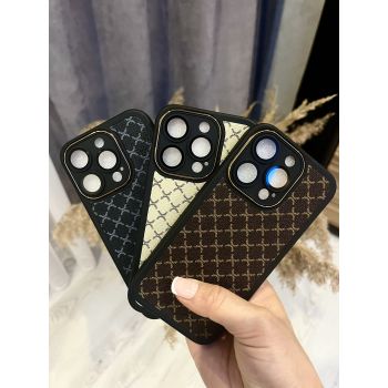 Брендовый чехол с закрытой камерой качественный текстильный на iPhone 14 pro