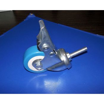 Ролик на підшипнику + фіксатор різьблення М8 синій