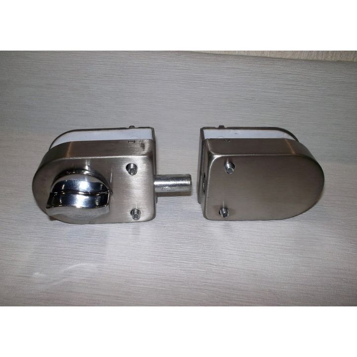 Замок з поворотною засувкою для скляних дверей маленький