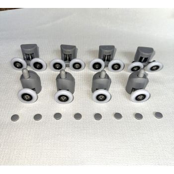 Набор роликов для душевой кабины B-43 (25 мм) - 4 двойные + 4 одинарные