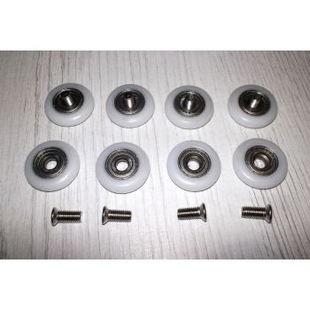 Набор колес с винтами  в душ кабину 23мм/8шт