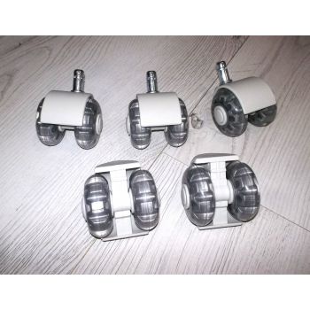 Колеса в кресло белый корпус силикон на подшипнике 11мм