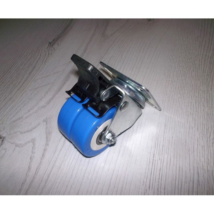 Колесо поворотне 50мм подвійне зі стопором на підшипнику 100кг