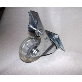 Колесо поворотное с стопором силиконовое  на подшипнике 50мм