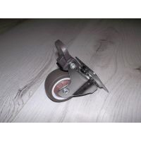 Колесо гумове зі стопором 53мм на підшипнику