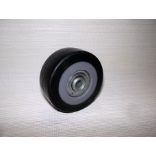 Колесо для сумок,чемоданов мягкая резина 50мм ф6 черное