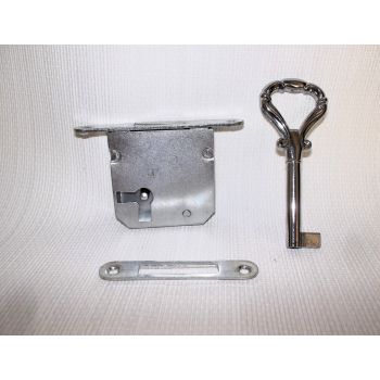 Замок мебельный врезной 30 мм с ключем Правый