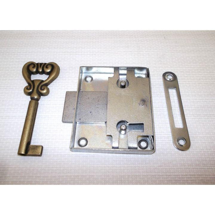 Металевий замок для меблів 60x50 з ключем